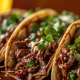 Tacos de Res con Salsa Inglesa al Estilo Cantinero